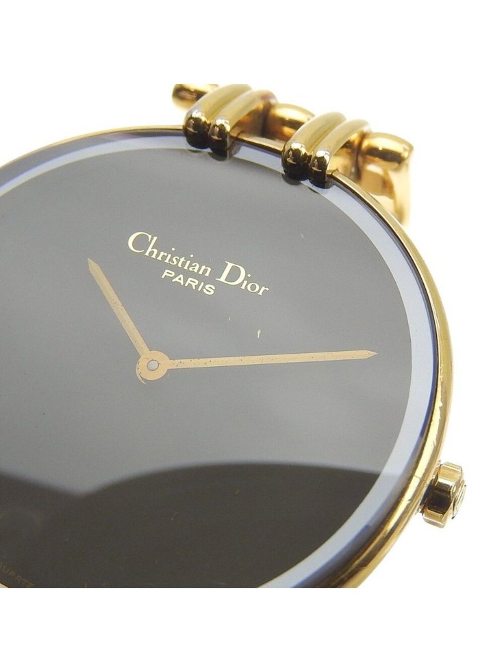 Dior Bakira 46 Gold Plated Quartz Analog Display Black Dial - Picture 7 of 8